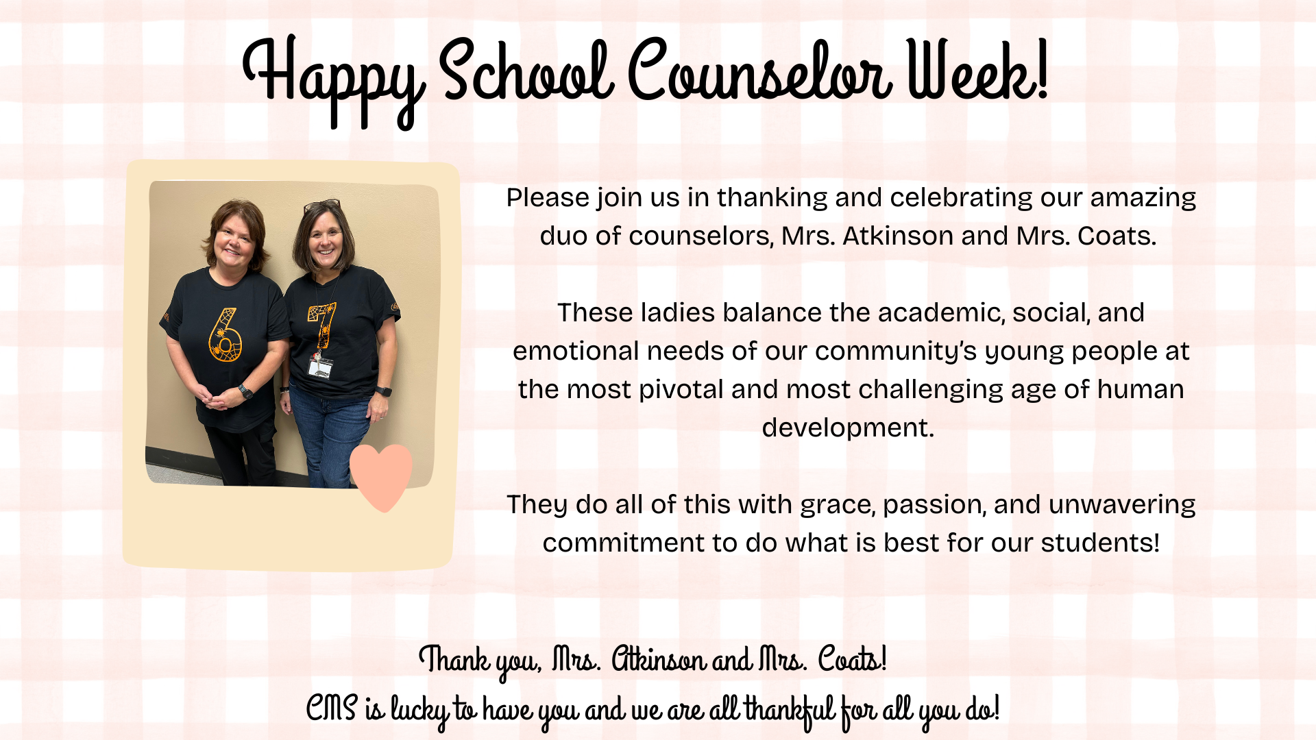 Happy School Counselor Week!